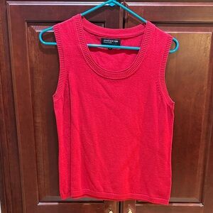 Jones New York Vibrant Red sleeveless sweater